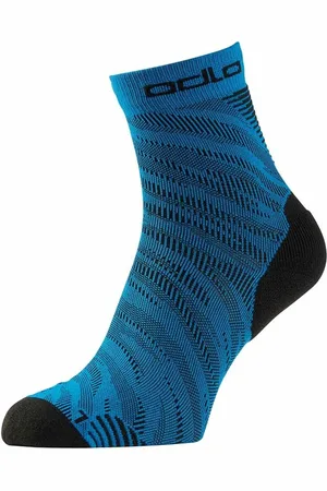 Odlo Socks Quarter Ceramicool Run Graphic - Plain 2 Pack Homme