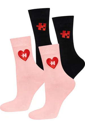 Soxo Lot de 2 paires de chaussettes femme (puzzle)