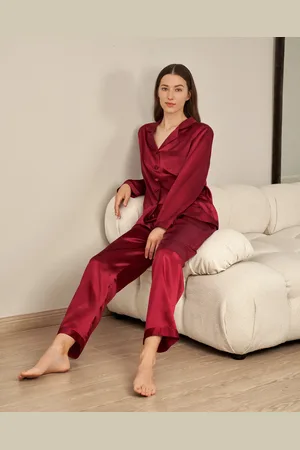 Lilysilk Pyjama En oie Femme Revers Crantés, Boutons Enveloppés De oie 100% oie Conçu Pour La Beauté Une Meilleure Peau X