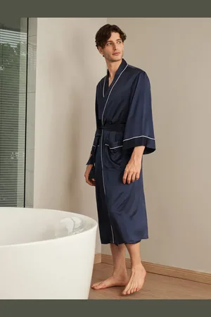 Lilysilk Robe de Chambre Homme en oie Luxeux 22mm Col Kimono M