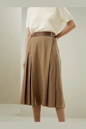Lilysilk Jupe Midi oie Retro tyle, Boutons En Métal Laine Et oie Délice Grâce À Une Respirabilité Naturelle 48