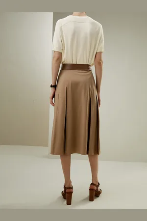 Lilysilk Jupe Midi oie Retro tyle, Boutons En Métal Laine Et oie ans Produits Chimiques Nocifs