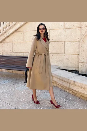 Lilysilk Manteau En Laine Femme Manches Longues Kimono 50% Cachemire Et 50% Laine Un Toucher Incroyablement Doux Et Confortable M