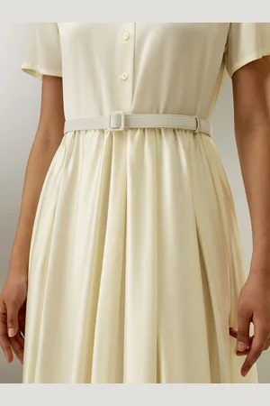 Lilysilk Robes En oie Longues Col Chemise, Poches Latérales 100% oie Naturelle Bon Rapport Qualité-Prix, Respectueux De La Peau 36