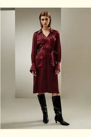 Lilysilk Robe Longue Ourlet Au Genou, Fente Arrière oie De Haute Qualité Charme Classique Confortable Brillant Lisse Doux L