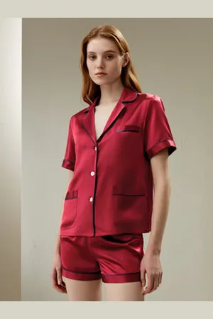 Lilysilk Pyjama Femme En oie 2 Poches Avant Et 1 Poche Poitrine Gauche oie De Haute Qualité Léger Et Résistant Aux Rides M