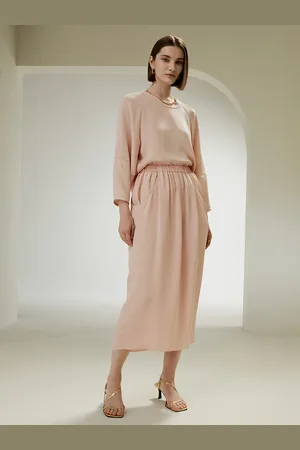 Lilysilk Robe En oie Longue Ceinture Élastique À Volants 30 Momme oie ans Produits Chimiques Nocifs X
