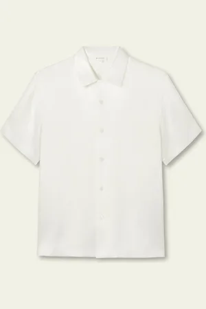 Lilysilk Chemisier oie À Manches Courtes oie Charmeuse Modèle De Base Coupe Naturelle Xs