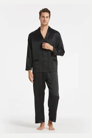 Lilysilk Oie Pyjama Homme Manches Longues Avec Poignets À Bandes oie De Mûrier ite Officiel Confortable Brillant Lisse Doux L