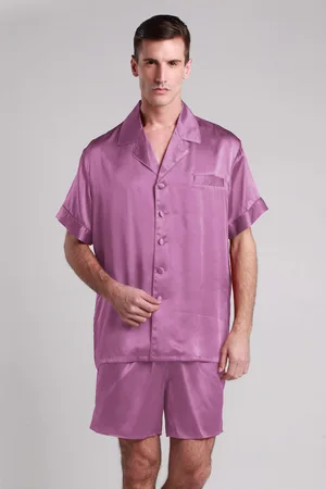 Lilysilk Uite De Pyjashort Pour Homme Brillant, Lisse, Doux oie Charmeuse Coupe Naturelle Naturellement Antibactériens M