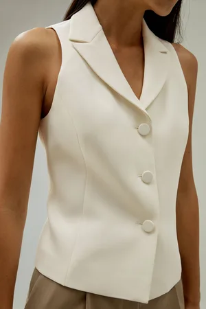 Lilysilk Gilet Bouton En Tissu Jacquard De oie Mettant En Valeur La Féminité Coupe Naturelle 48