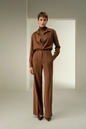 Lilysilk Pantalon Crêpe De oie Bon Drapé 100% oie imple Et Classique Modèle Classique 42
