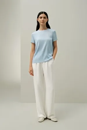 Lilysilk Tee hirt En oie Femme Vêtement De Détente Parfait oie De Mûrier De Haute Qualité Les Essentiels De La Garde-Robe L