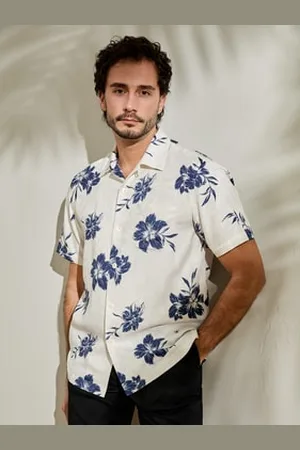 Lilysilk Chemise Homme En oie À Manches Courtes Col Ajustable Jacquard De oie Naturellement Antibactériens L