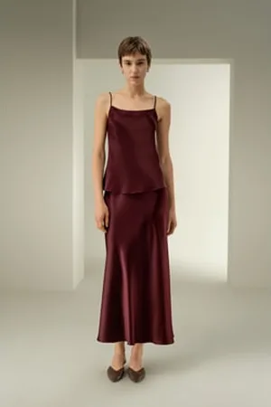 Lilysilk Caraco Femme oie Coupe Biaisée oie Charmeuse Double Face Mettant En Valeur La Féminité Doux Pour La Peau Et Respirant L