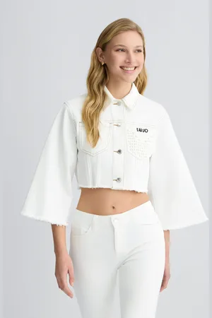 Liu Jo Liu Jo Veste Cropped Avec Col En Jean
