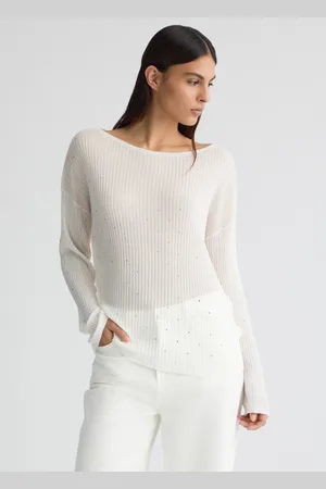 Liu Jo Liu Jo Pull Blanc Avec Strass