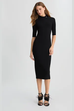 Liu Jo Liu Jo Robe Noire En Maille À Cut-out
