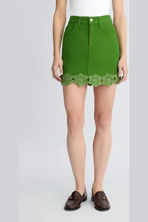 Liu Jo Liu Jo Mini Jupe Verte Avec Broderies