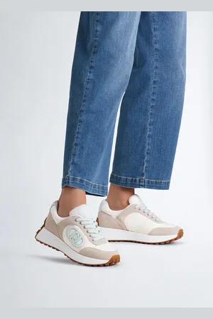 Liu Jo Liu Jo Sneakers Beiges Avec Logo Bleu Clair