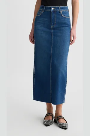 Liu Jo Liu Jo Jupe En Toile Denim Avec Clous