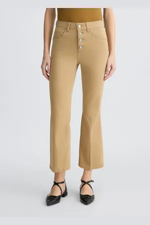 Liu Jo Liu Jo Pantalon Bootcut Blanc À Taille Haute