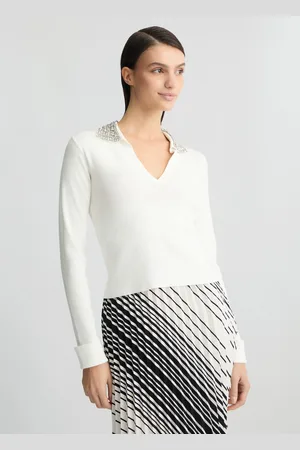 Liu Jo Liu Jo Polo Blanc Avec Broderies De Bijoux