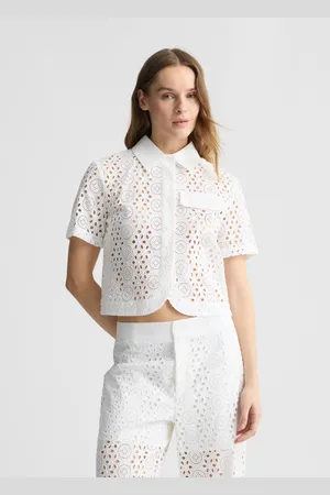 Liu Jo Liu Jo Chemise Cropped Avec Broderies