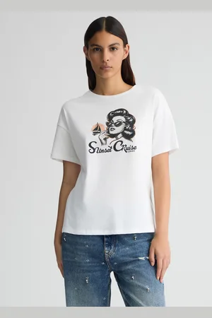 Liu Jo Liu Jo T-shirt Avec Imprimé Et Strass