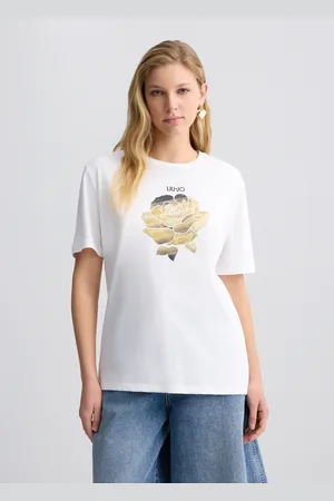 Liu Jo Liu Jo T-shirt Avec Fleur Et Strass