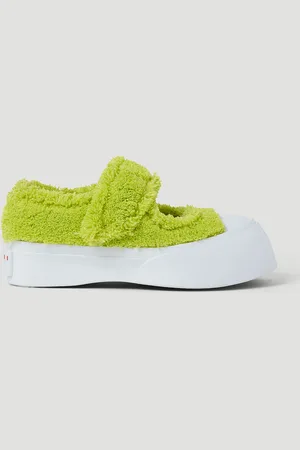 Marni Pablo Furry Mary Janes - Femme Compensées Green Eu - 41