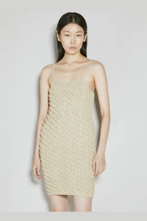 Isa Boulder Sleeveless Cereal Knit Dress - Femme Robes Beige S