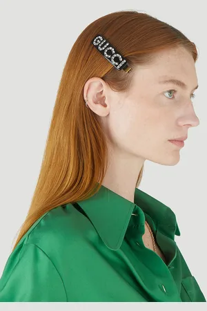 Gucci Crystal-logo Single Hair Clip - Femme Bijoux One Size