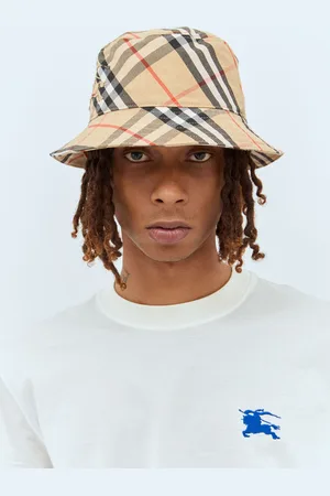 Burberry Check Bucket Hat - Chapeaux Beige S