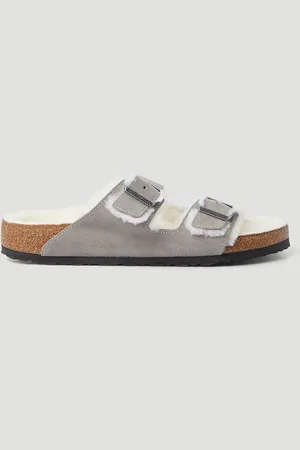 Birkenstock Arizona Shearling Two Strap Sandales- Sandales Grey Eu - 42