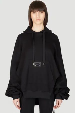 Dolce & Gabbana Logo Plaque Hooded Sweatshirt - Femme Sweatshirts It - 38
