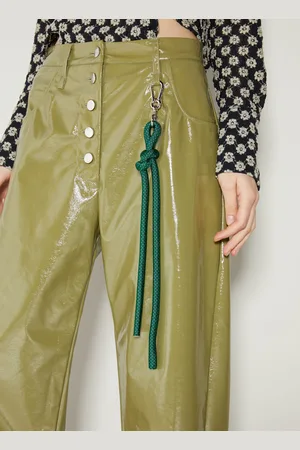 SONG FOR THE MUTE Glossy Vinyl Pantalon - Femme Pantalons Olive Fr - 36