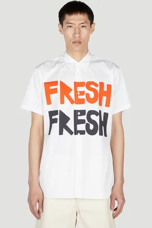 Comme des Garçons X Brett Westfall Text Print Chemise- Homme Chemises S
