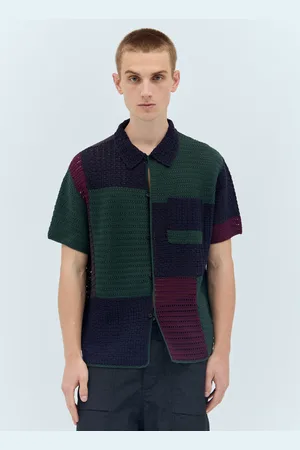 This Is Never That Block Crochet Chemise- Homme Chemises Navy S
