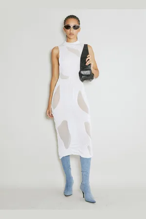 DI PETSA Wetlook Knit Midi Dress - Femme Robes M
