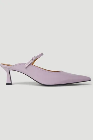 Reike Nen Pointed Mary Jane Kitten Heel Mules - Femme Talons Lilac Eu - 36