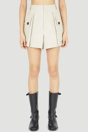 Durazzi Milano Patch Pocket Shorts - Femme Shorts Cream It - 42