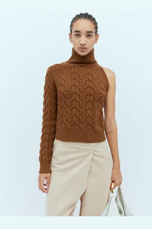 Max Mara One-sleeve Cable Knit Sweater - Femme Pulls Xs