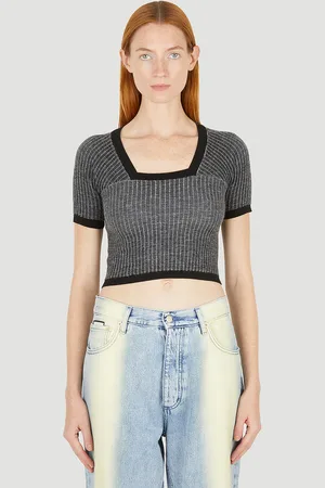 ECKHAUS LATTA Amoretto Knit Top - Femme Hauts Grey S
