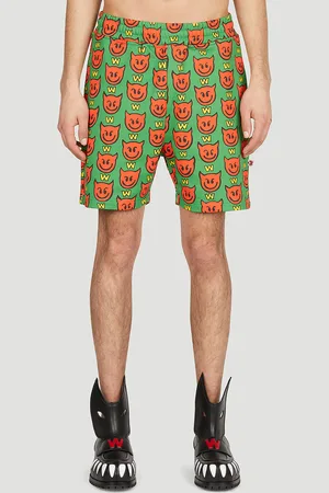 WALTER VAN BEIRENDONCK Devil Track Shorts - Homme Shorts Green S