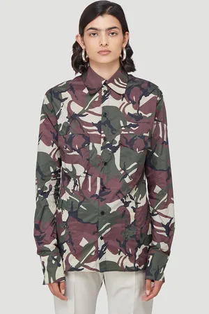 Kwaidan Editions Camouflage-print Chemise- Femme Chemises Green Fr - 36