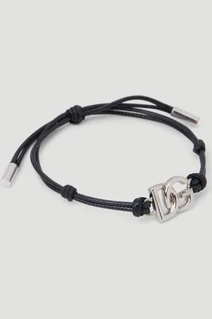 Dolce & Gabbana Monogram Plaque Cord Bracelet - Homme Bijoux One Size