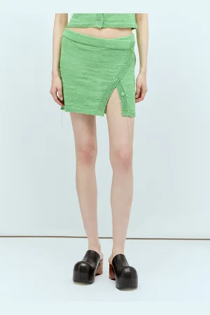Acne Studios Knit Mini Skirt - Femme Jupes Green Xs