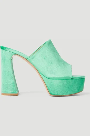 Gianvito Rossi Holly High Heel Mules - Femme Compensées Green Eu - 36