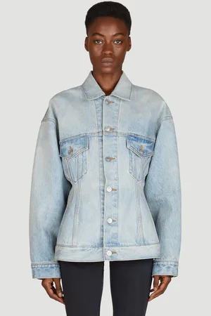 Balenciaga Hourglass Denim Jacket - Femme Blousons Fr - 36